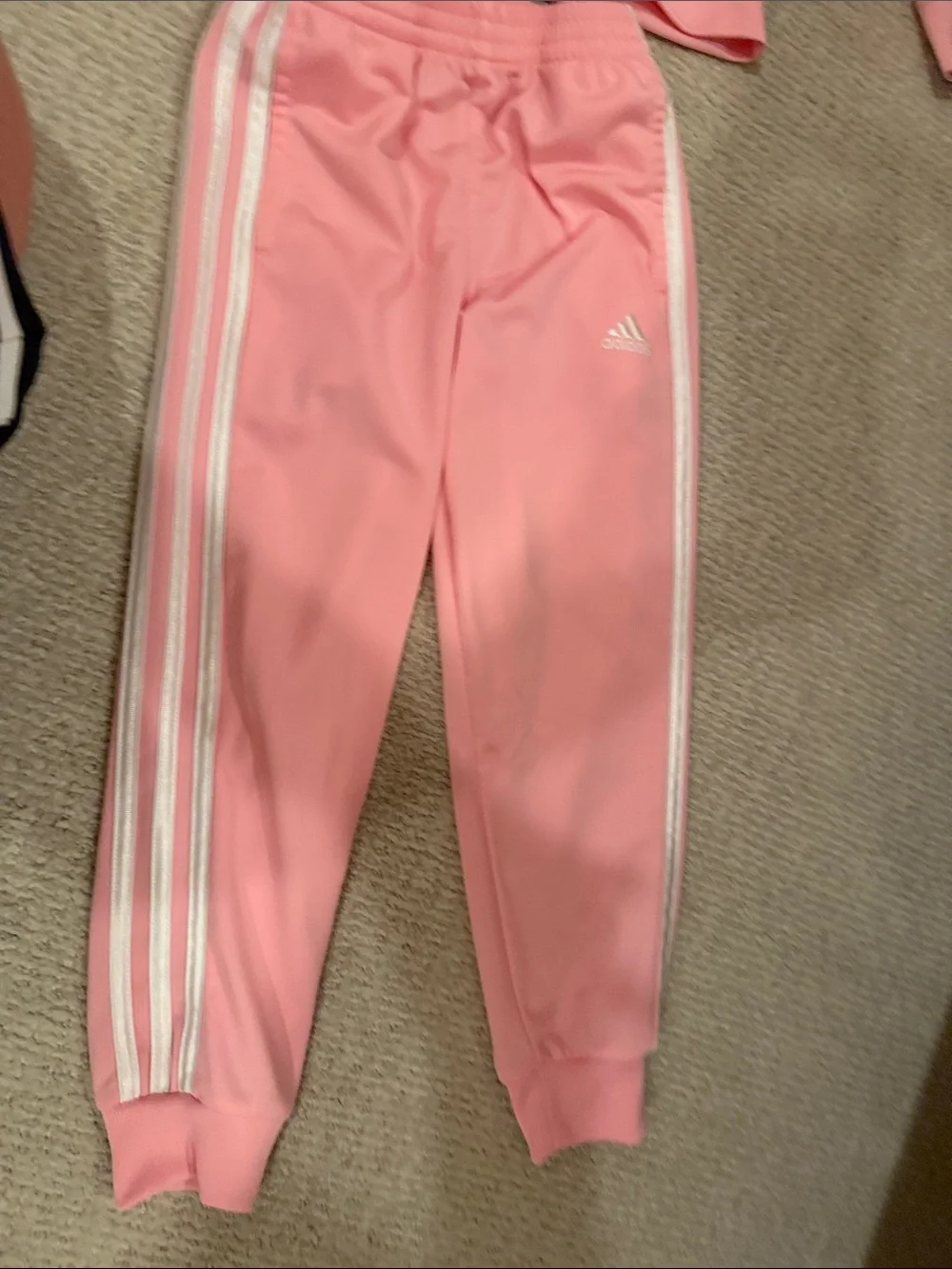adidas Pink Girls Two-Piece Track Jacket and Pants Set